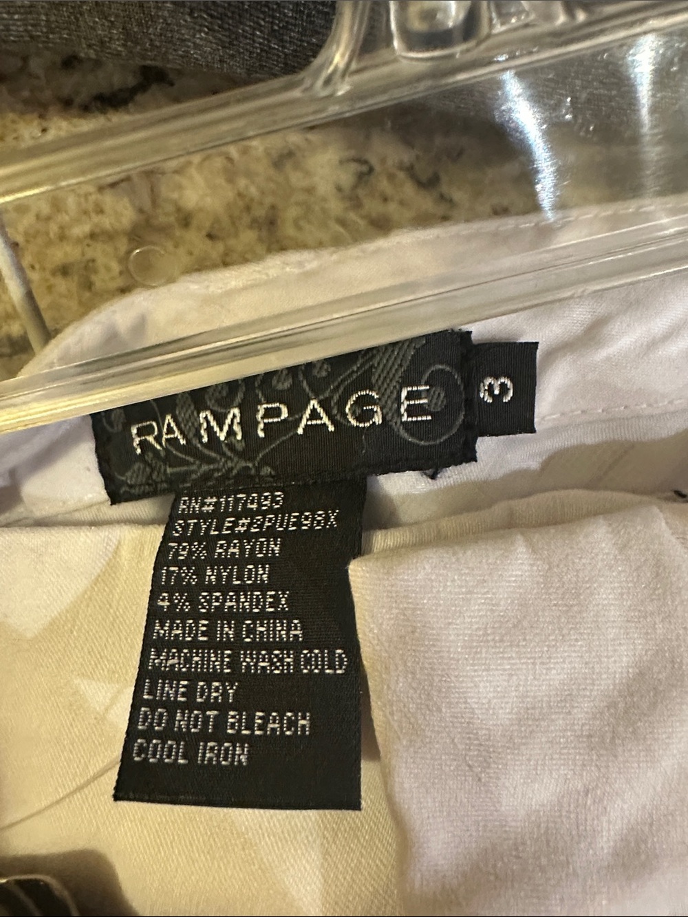 Rampage White Bermuda Shorts with Belt Loops - Picture 5 of 7
